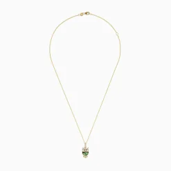BH Multi Safari 14K Yellow Gold Abalone and Diamond Owl Pendant | Necklaces & Pendants