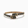 BH Multi Safari 14K Yellow Gold Black Diamond Dragon Bangle | Bracelets