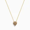 Effy Jewelry Safari 14K Yellow Gold Brown, Black, and White Diamond Bear Pendant | Necklaces & Pendants