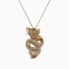 Effy Jewelry Safari 14K Yellow Gold Diamond Dragon Pendant, 0.59 TCW | Necklaces & Pendants