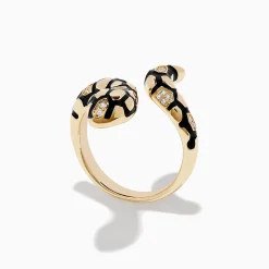 Effy Jewelry Safari 14K Yellow Gold Diamond and Enamel Ring | Rings