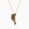 Effy Jewelry Safari 14K Yellow Gold Diamond, Citrine and Tsavorite Lizard Pendant | Necklaces & Pendants