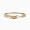 Effy Jewelry Safari 14K Yellow Gold Diamond Dragon Bangle, 1.83 TCW | Bracelets