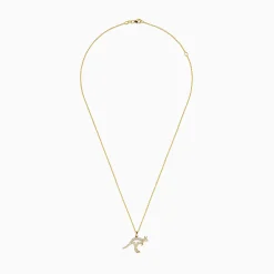 BH Multi Safari 14K Yellow Gold Diamond Kangaroo Pendant, 0.22 TCW | Necklaces & Pendants