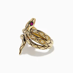 BH Multi Safari 14K Yellow Gold Diamond Snake Ring | Rings