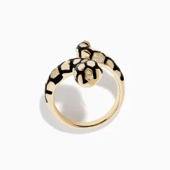 Effy Jewelry Safari 14K Yellow Gold Diamond and Enamel Ring | Rings
