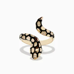 Effy Jewelry Safari 14K Yellow Gold Diamond and Enamel Ring | Rings