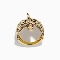 BH Multi Safari 14K Yellow Gold Diamond Snake Ring | Rings