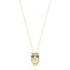 Effy Jewelry Safari 14K Yellow Gold Emerald and Diamond Owl Pendant, 0.18 TCW | Necklaces & Pendants