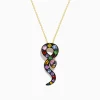 Effy Jewelry Safari 14K Yellow Gold Multi Sapphire and Diamond Snake Pendant | Necklaces & Pendants