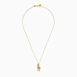 Effy Jewelry Safari 14K Yellow Gold Multi Sapphire and Diamond Giraffe Pendant | Necklaces & Pendants