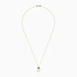 BH Multi Safari 14K Yellow Gold Tsavorite, Diamond and Pearl Frog Pendant | Necklaces & Pendants