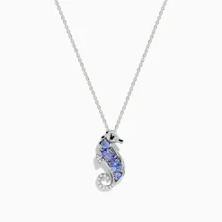 Effy Jewelry Seaside 925 Sterling Silver Tanzanite and Diamond Seahorse Pendant | Necklaces & Pendants