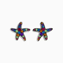 Effy Jewelry Seaside 925 Sterling Silver Multi Color Gemstone Starfish Earrings | Earrings
