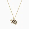 BH Multi Seaside 14K Gold Espresso u0026 White Diamond Turtle Pendant, 0.42 TCW | Necklaces & Pendants