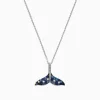 Effy Jewelry Seaside 14K Gold Sapphire u0026 Diamond Whale's Tail Pendant, 0.79 TCW | Necklaces & Pendants