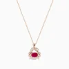 BH Multi Seaside 14K Rose Gold Ruby and Diamond Crab Pendant | Necklaces & Pendants