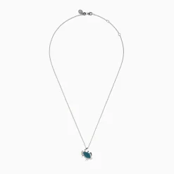 Effy Jewelry Seaside 14K White Gold Blue Diamond Crab Pendant | Necklaces & Pendants