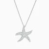 Effy Jewelry Seaside 14K White Gold Diamond Starfish Pendant, 0.55 TCW | Necklaces & Pendants