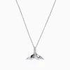 Effy Jewelry Seaside 14K White Gold Diamond Whale's Tail Pendant, 0.05 TCW | Necklaces & Pendants