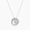 BH Multi Seaside 14K White Gold Diamond Whale's Tail Pendant, 0.49 TCW | Necklaces & Pendants
