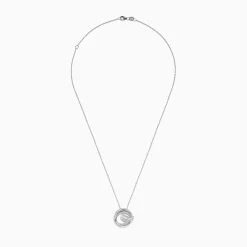 BH Multi Seaside 14K White Gold Diamond Whale's Tail Pendant, 0.49 TCW | Necklaces & Pendants