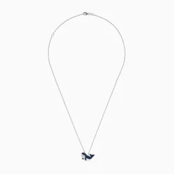 BH Multi Seaside 14K White Gold Sapphire and Diamond Whale Pendant | Necklaces & Pendants