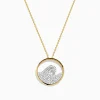 Effy Jewelry Seaside 14K White u0026 Yellow Gold Diamond Wave Pendant | Necklaces & Pendants