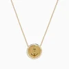 Effy Jewelry Seaside 14K Yellow Gold Diamond Anchor Necklace | Necklaces & Pendants