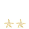 Effy Jewelry Seaside 14K Yellow Gold Diamond Starfish Earrings, 0.18 TCW | Earrings