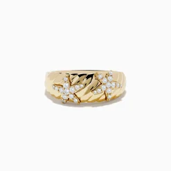 Effy Jewelry Seaside 14K Yellow Gold Diamond Starfish Ring | Rings