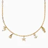 Effy Jewelry Seaside 14K Yellow Gold Diamond Charm Necklace | Necklaces & Pendants