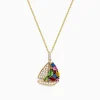 Effy Jewelry Seaside 14K Yellow Gold Diamond Multi Sapphire Boat Pendant | Necklaces & Pendants