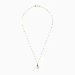 BH Multi Seaside 14K Yellow Gold Diamond and Sapphire Anchor Pendant | Necklaces & Pendants