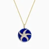Effy Jewelry Seaside 14K Yellow Gold Lapis and Diamond Starfish Pendant | Necklaces & Pendants
