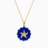 Effy Jewelry Seaside 14K Yellow Gold Lapis and Diamond Starfish Pendant | Necklaces & Pendants