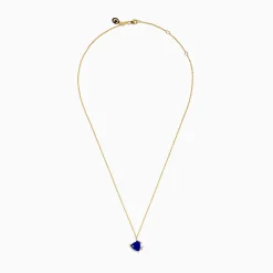 Effy Jewelry Seaside 14K Yellow Gold Lapis and Diamond Fish Pendant | Necklaces & Pendants
