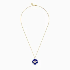 Effy Jewelry Seaside 14K Yellow Gold Lapis and Diamond Starfish Pendant | Necklaces & Pendants
