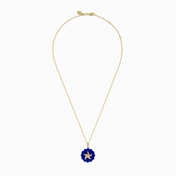 Effy Jewelry Seaside 14K Yellow Gold Lapis and Diamond Starfish Pendant | Necklaces & Pendants