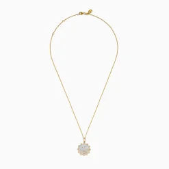 Effy Jewelry Seaside 14K Yellow Gold Mother Of Pearl and Diamond Bird and Sea Pendant | Necklaces & Pendants
