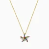 Effy Jewelry Seaside 14K Yellow Gold Multi Sapphire Starfish Pendant | Necklaces & Pendants