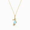 Effy Jewelry Seaside 14K Yellow Gold Turquoise and Diamond Seahorse Pendant | Necklaces & Pendants
