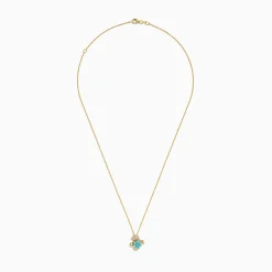 Effy Jewelry Seaside 14K Yellow Gold Turquoise and Diamond Crab Pendant | Necklaces & Pendants