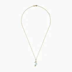 Effy Jewelry Seaside 14K Yellow Gold Turquoise and Diamond Seahorse Pendant | Necklaces & Pendants