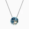 BH Multi Seaside Silver u0026 18K Gold Blue Topaz Starfish Pendant, 4.90 TCW | Necklaces & Pendants