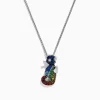 Effy Jewelry 925 Seaside Sterling Silver Multi Sapphires Seahorse Pendant | Necklaces & Pendants