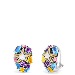 Effy Jewelry Seaside Sterling Silver Multi Gemstone Starfish Earrings, 5.20 TCW | Earrings