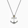 BH Multi Seaside Sterling Silver u0026 18K Gold Diamond Anchor Pendant, 0.06 TCW | Necklaces & Pendants
