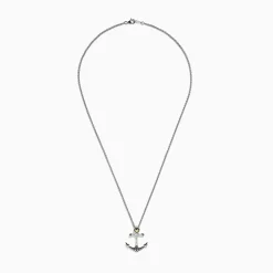 BH Multi Seaside Sterling Silver u0026 18K Gold Diamond Anchor Pendant, 0.06 TCW | Necklaces & Pendants