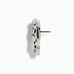 Effy Jewelry Signature 925 Silver Diamond and Emerald Panther Pin | Accessories